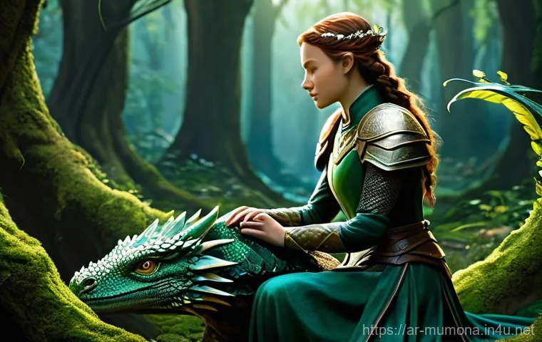 뮤 모나크 펫 시스템 - **Prompt 1: The First Companion's Embrace in MU Monarch**
    "A young, determined female adventurer...