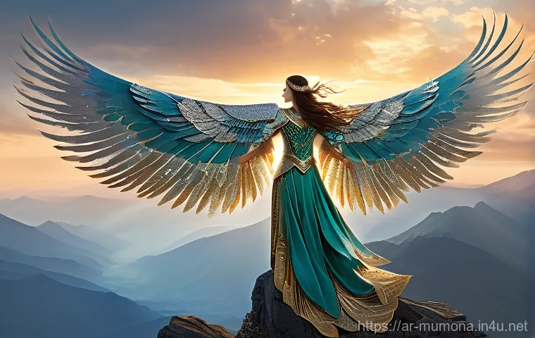 뮤 모나크 상점 아이템 추천 - Ascendant Wings of Radiance**
A majestic female warrior stands triumphantly on a windswept mountain ...