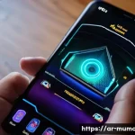뮤 모나크 모바일 최적화 - A detailed close-up of a mobile gamer&rsquo;s hand adjusting touch sensitivity settings on a smartphone sc...