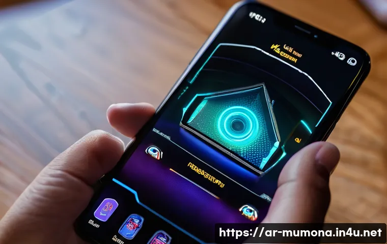 뮤 모나크 모바일 최적화 - A detailed close-up of a mobile gamer’s hand adjusting touch sensitivity settings on a smartphone sc...